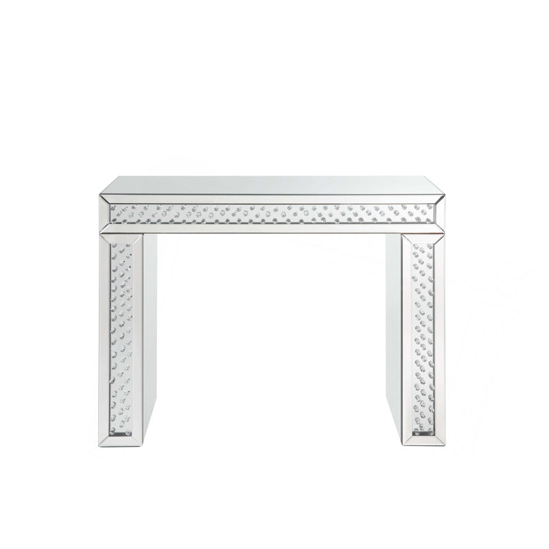 Mirrored & Faux Crystals Vanity Desk (Assembled)