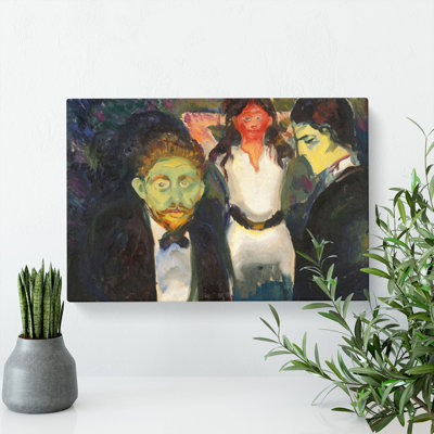 Jealousy by Edvard Munch - Wrapped Canvas