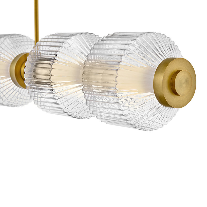 Reign Steel Dimmable LED Kitchen Island Chandelier, Gold