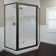Deluxe 57.625'' W 65.12'' H Framed Neo-angle Reversible Shower Enclosure
