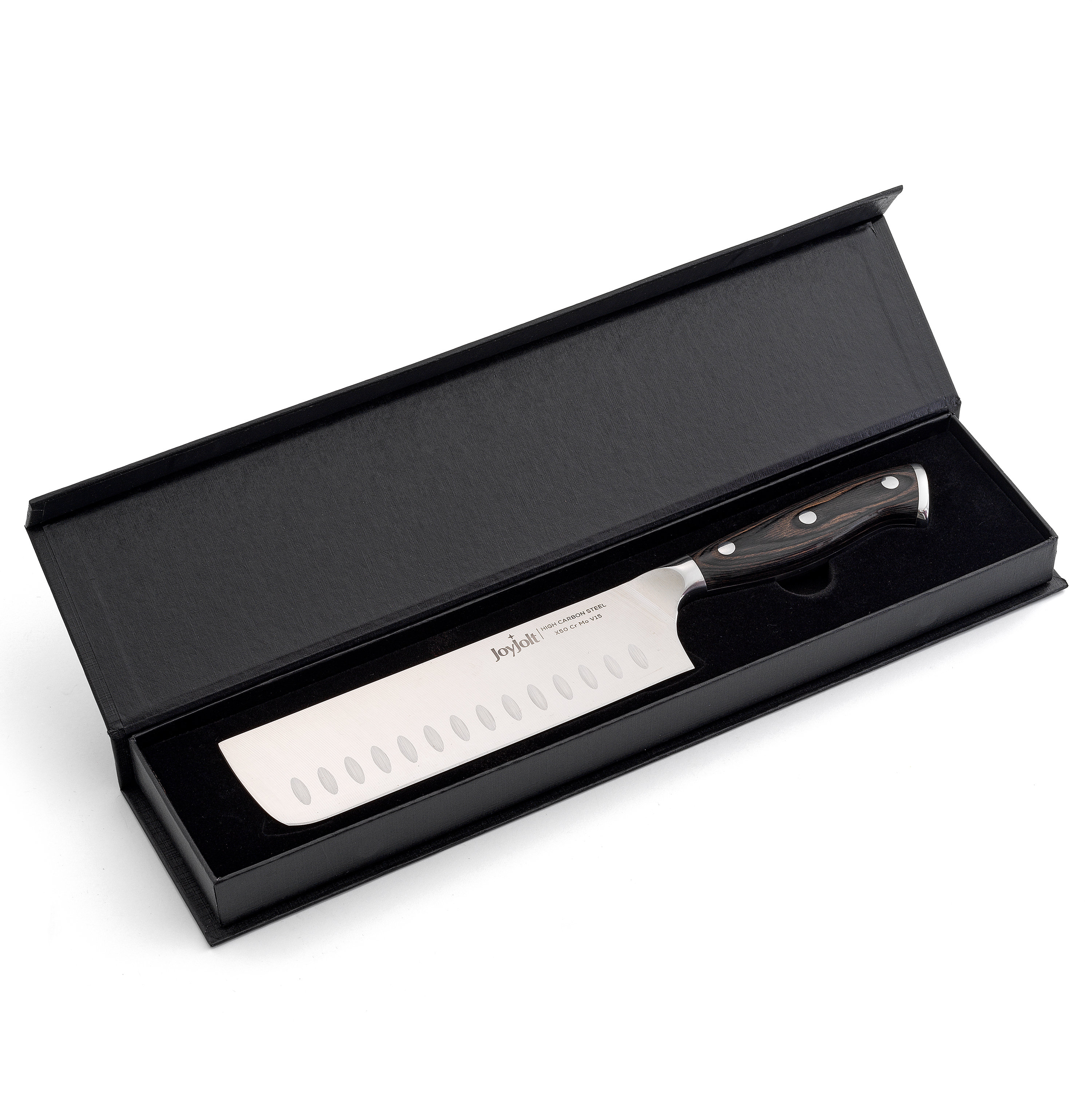 Joyjolt 7In Nakiri Knife High Carbon Steel Kitchen Knife & Reviews