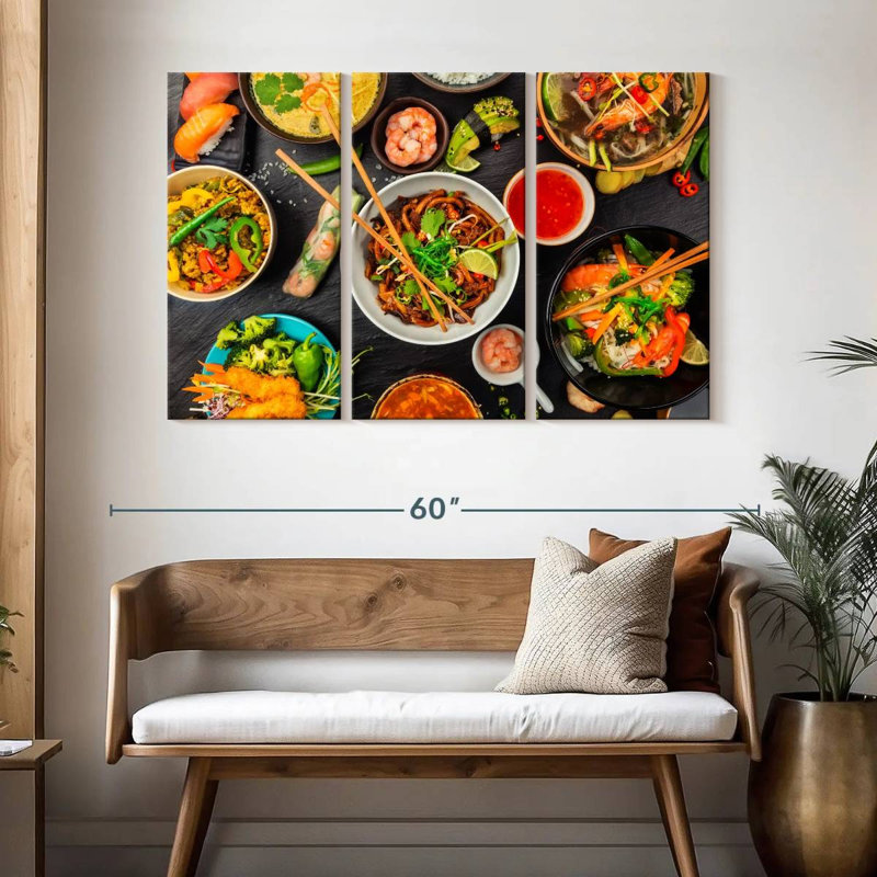 Festin asiatique Yarlin, H 32 po x l 50 po