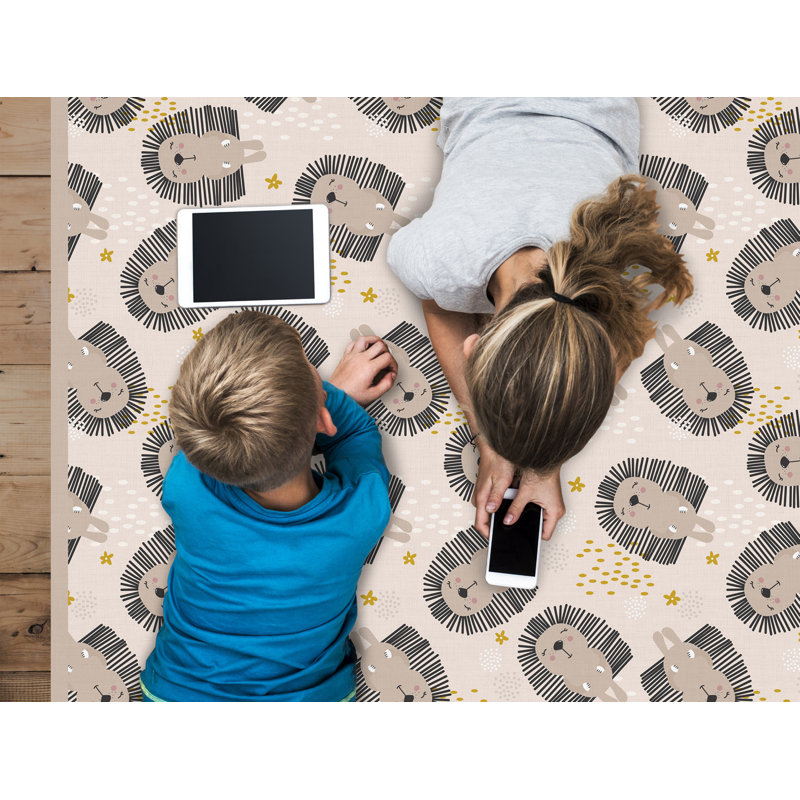 Saarim Vinyl Machine Printed Area Rug, Rectangle 133 x 200cm