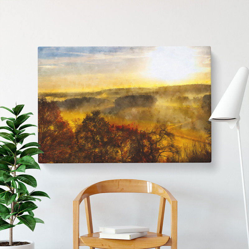 Sunrise Over The Meadow - Wrapped Canvas, 35cm H x 60cm W x 3cm D