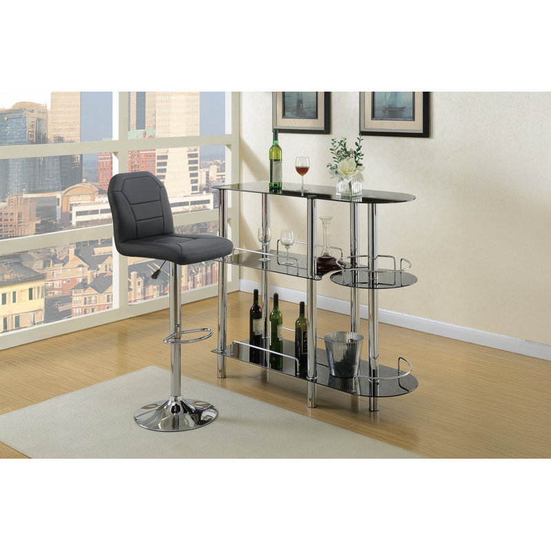Tabouret pivotant à hauteur réglable, Noir