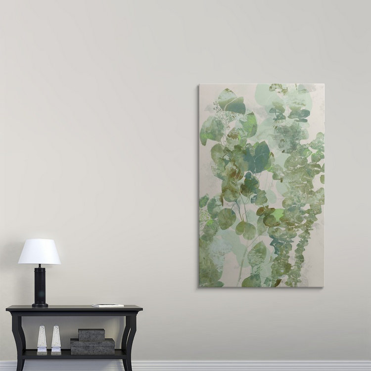 « ii » jennifer grolier, reproduction d’art Watercolor Eucalyptus, H 36 po x l 22 po x P 1,5 po, Toile