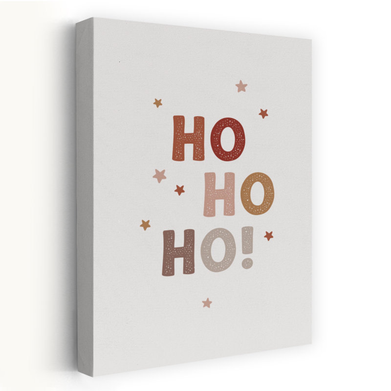 «Festive Ho Ho Ho Modern Playful Abstract Landscape Nature», reproduction d'art mural, H 24 po x l 16 po