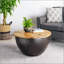 Table basse en bois et fer