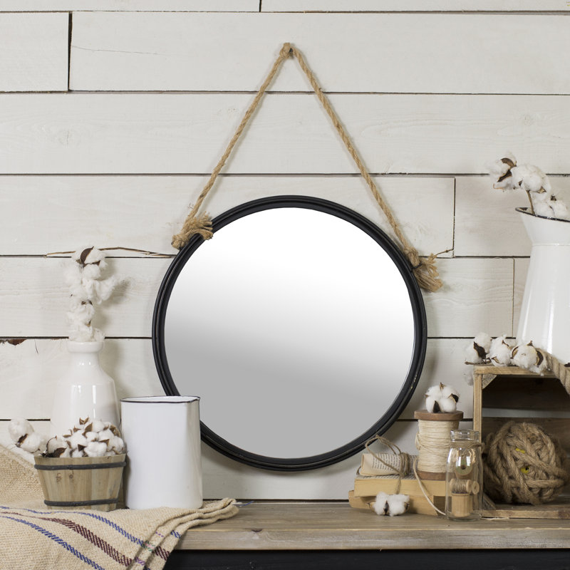 Dagmar Round Wall and Leaning Mirror, 19" x 18.5"