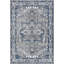 Tapis moderne persan rétro à motif de médaillons gris clair / bleu marine Lawton-152243618