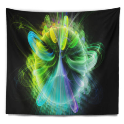 Vortices de tapisserie d’énergie en fractal vert floral
