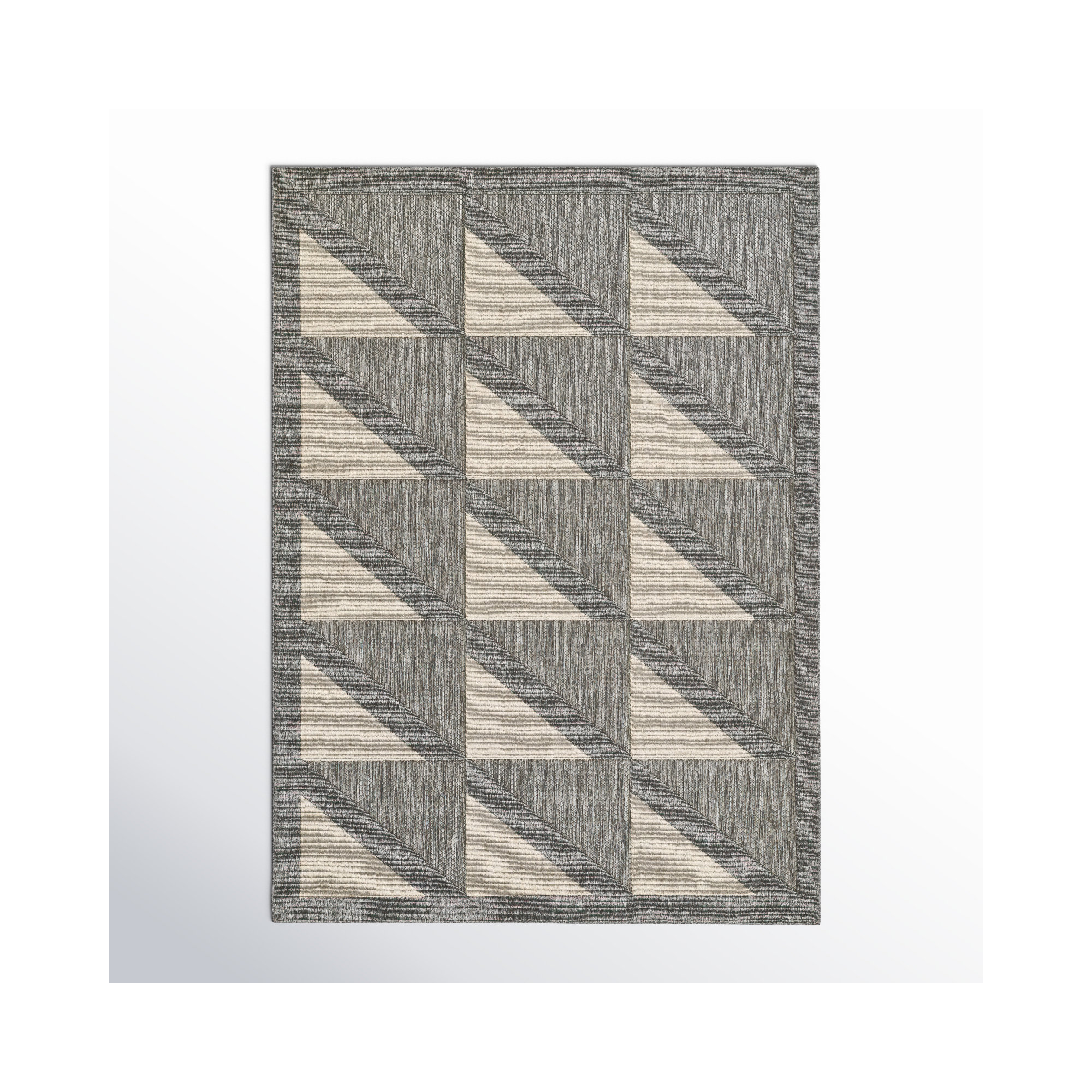 Trula Gray/Beige Indoor/Outdoor Rug, Rectangle 7'10" x 10'10"