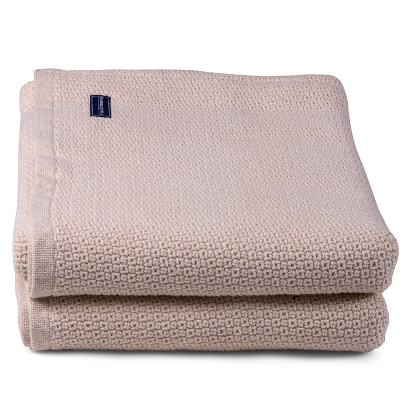 Couverture en coton Coastal Edgecomb, Rose, 110 po x 96 po