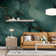 Emerald Glow Abstract Luxury Marble Wallpaper