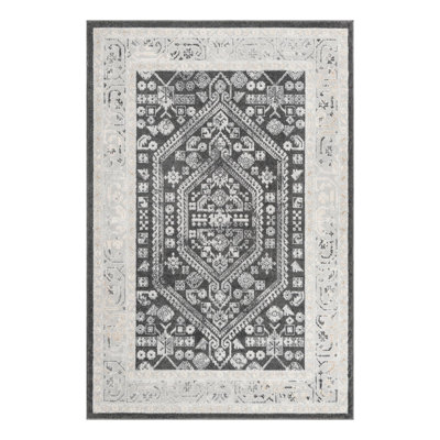 Tapis oriental gris anthracite Akins