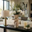 Vase torsadé décoratif imprimé en 3D pour la maison - Grand vase moderne pour table d'appoint ou décoration de salon - Brun clair -133045309