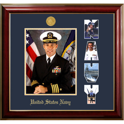 Cadre photo bleu marine portrait