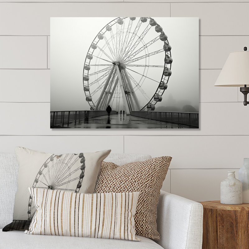 Grande roue grise vertigineuse - impression sans cadre sur métal, H 12 po x l 20 po x P 1 po