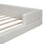 Grand lit plateforme tapissier avec 2 lampes de lecture