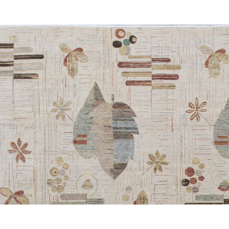 Tapis ivoire noué à la main de haute qualité
