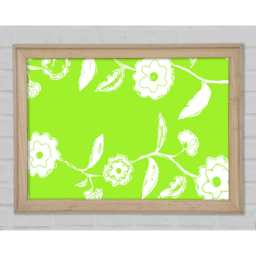 Flower Essence Lime Green - Einzelner Bilderrahmen Kunstdrucke