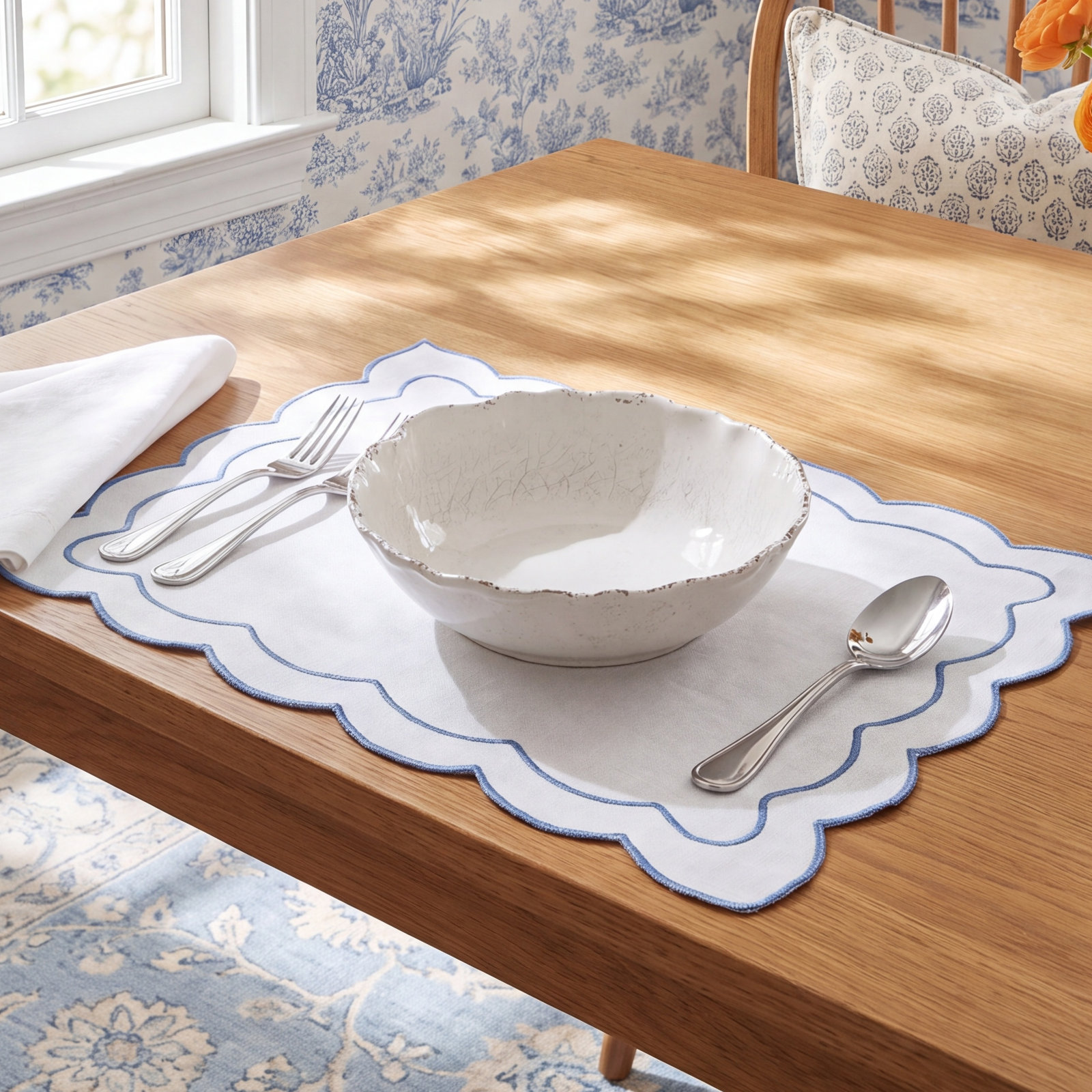 Ambania Veranda Melamine Serving Bowl, Ivory