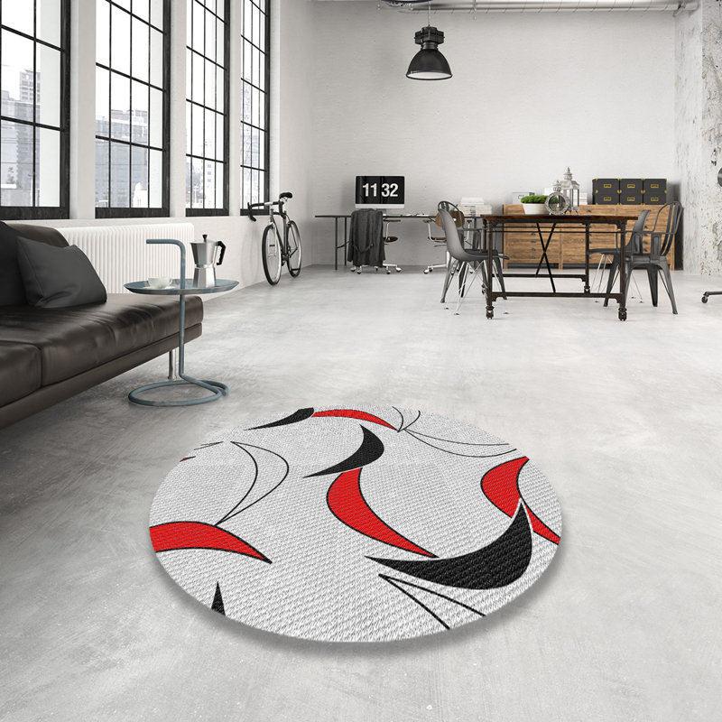 Abstract Indoor Rug, Round 3'