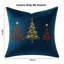 Housses de coussin décoratives en velours brodé, motif sapins de Noël, 45 x 45 cm-135967036