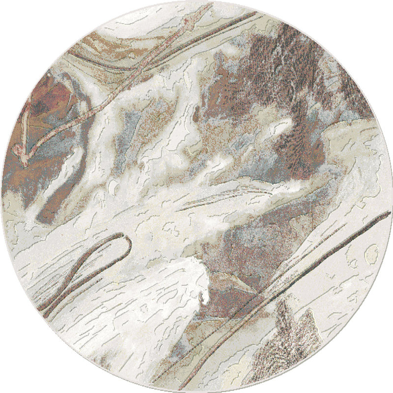 Amandla Abstract Area Rug, Round 160cm