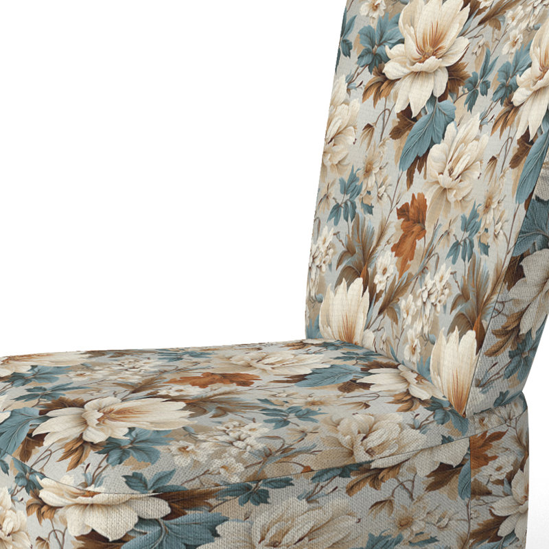 Chaise d'appoint en velours bohémien et éclectique Vintage Florals VII