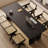 Black Rectangular Solid Wood Writing desk-1041498860