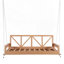 Balancelle de patio simple en bois d'acacia, structure de lit de véranda suspendue moderne avec cordes de chanvre de 16,4 pi-1659342872