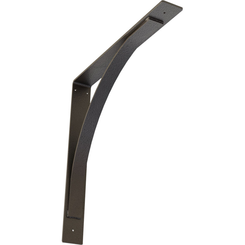 Support en acier Morris, Bronze foncé martelé, H 24 po x l 3 po x P 24 po
