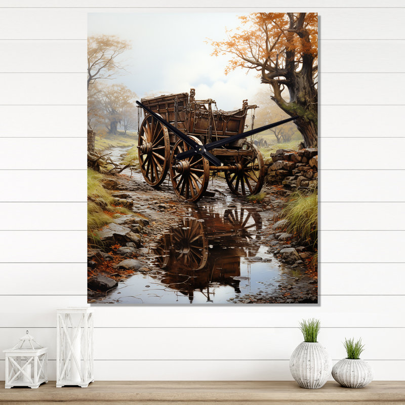 Horloge murale Knightley - Old American Cart, Très grand