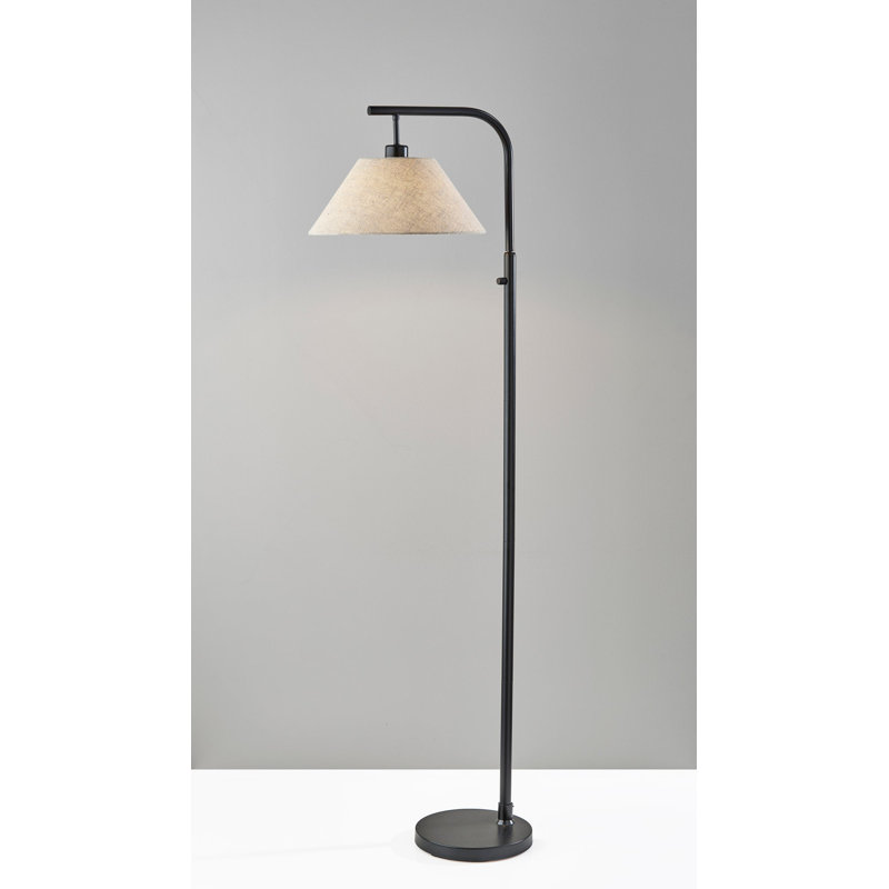 Lampe sur pied arquée 58 po Westwick, Noir, Beige