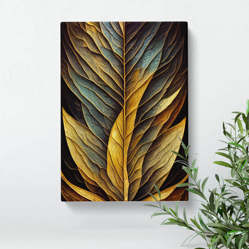 The Unusual Leaf - Wrapped Canvas, 50cm H x 35cm W x 3cm D