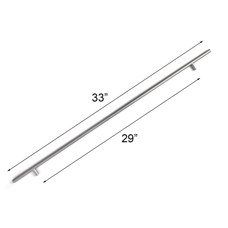 Poignée barre 29 po Solid Cabinet, Nickel brossé, 29"