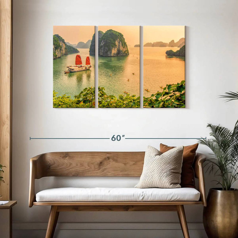 Sebbie Seascape Baie d'Halong, H 28 po x l 45 po
