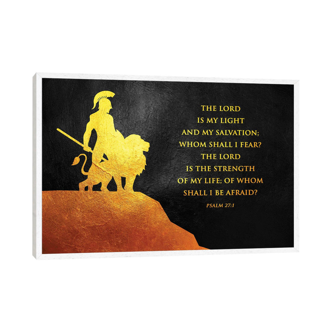 Psalm 27:1 Bible Verse by Adrian Baldovino - Print on Canvas