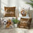 4 Pcs Warm Flowers Pattern Decorative Pillow Covers