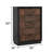 Houston Traditional Style 5-Drawer Chest Made With Wood In Walnut