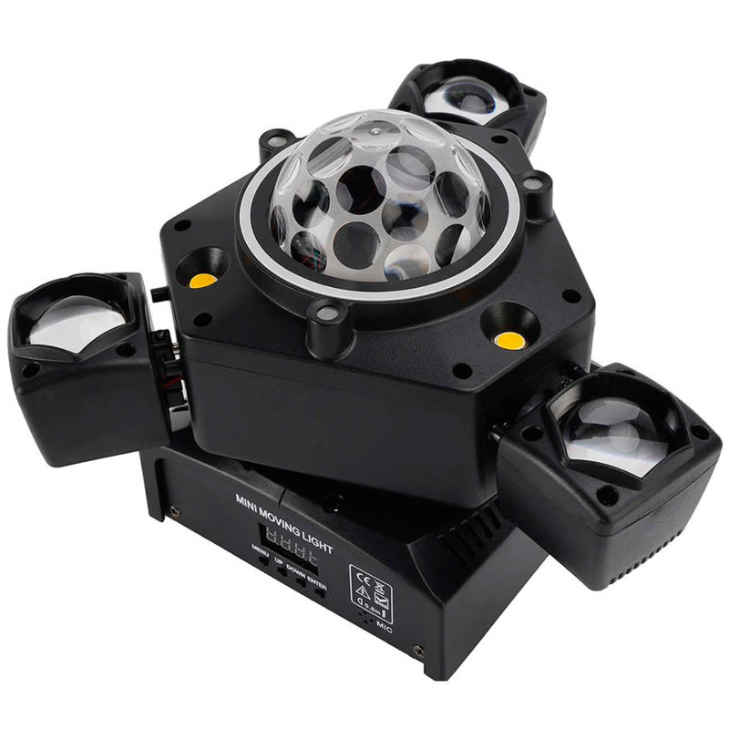 80 lumières à DEL RVB 80W, effets laser et stroboscopiques