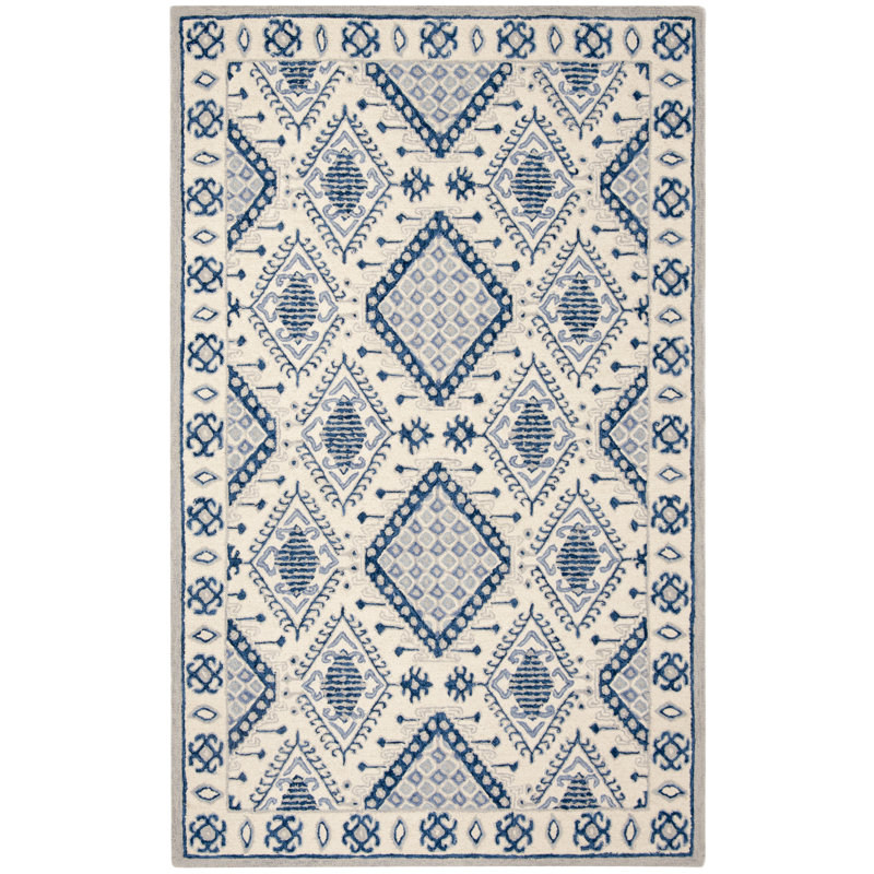 Micro-Loop Hand Tufted Wool Southwestern Rug, null