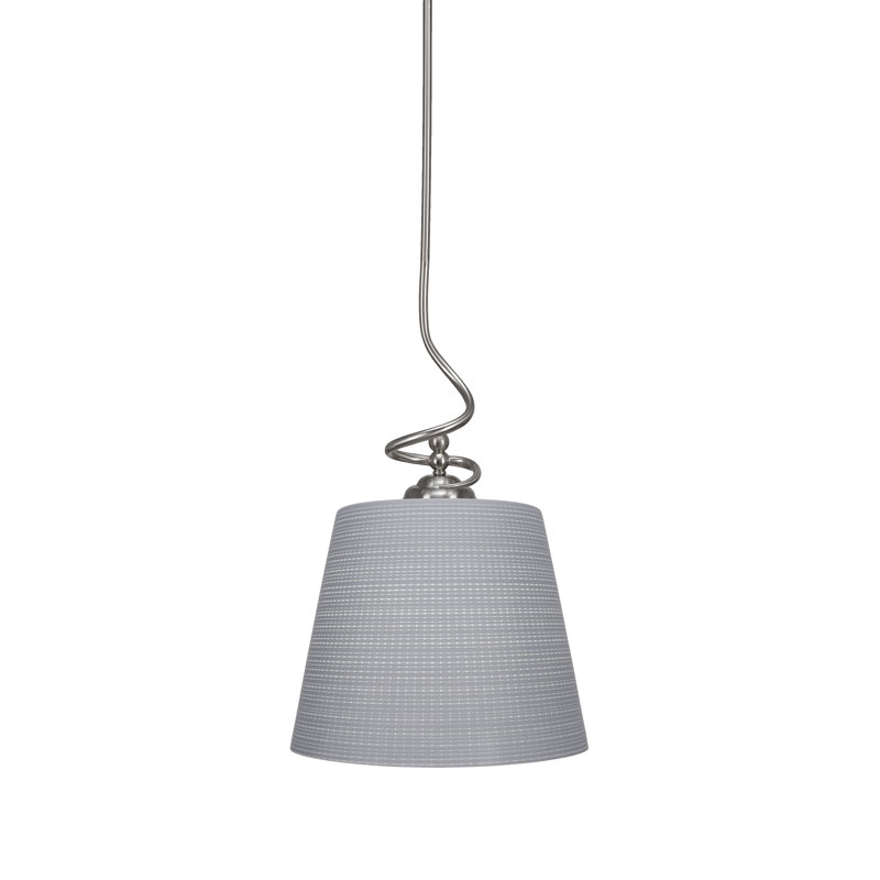 Capri Stem Hung Pendant, Brushed Nickel, Gray