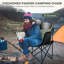Fauteuil de camping chauffé surdimensionné et chauffant avec sac isotherme, fauteuil de camping rembourré avec 3 niveaux de chaleur