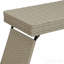 Table pliante, osier portable, gris