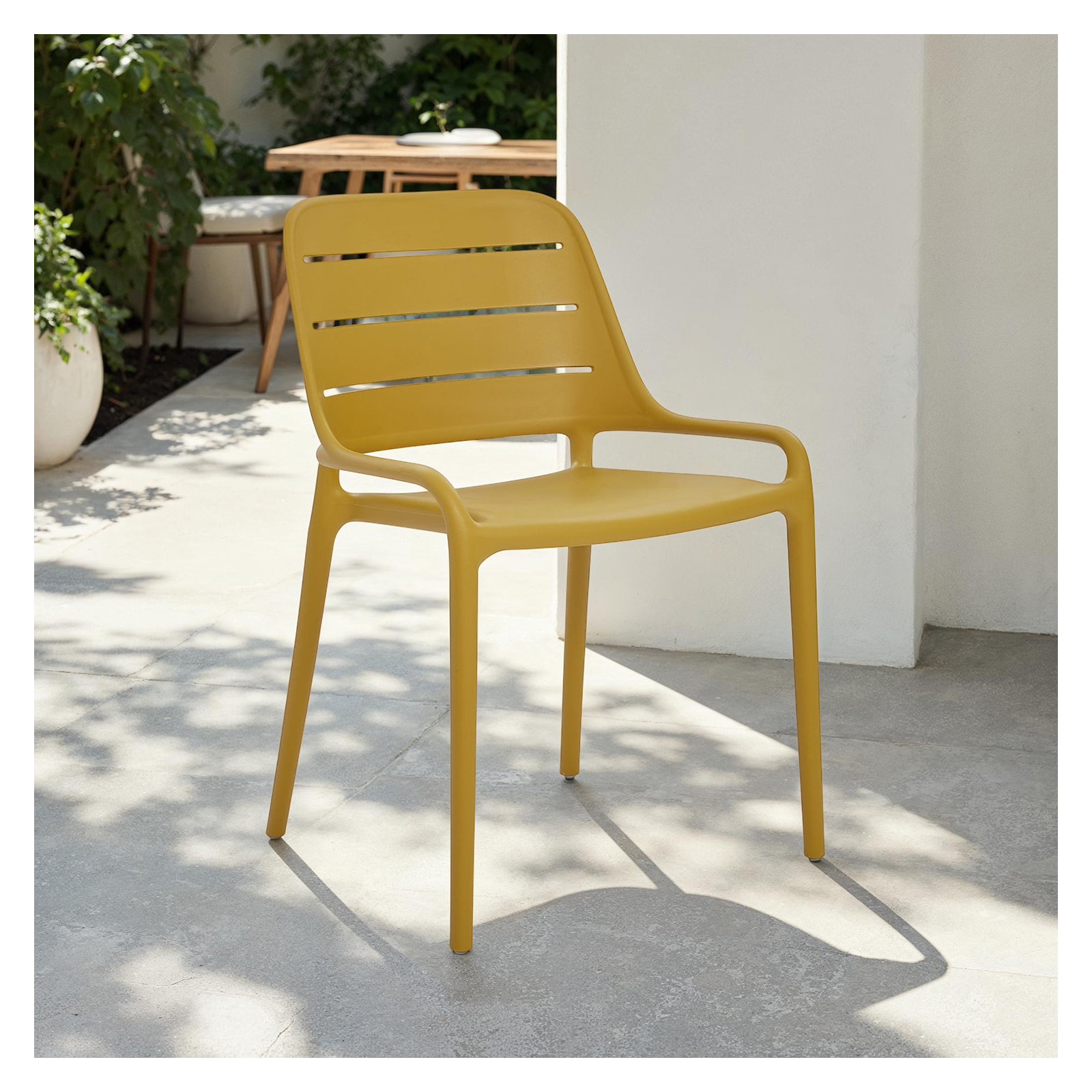 Nohr Outdoor Stacking Chair, Ginger