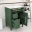 Élégant meuble-lavabo autoportant avec rangement spacieux, lavabo en céramique et fermeture en douceur-130148078