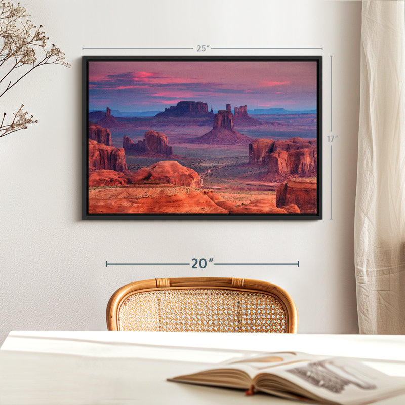 «Monument Valley Desert Landscape Wall Art», H 17 po x l 25 po