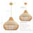 Beatrice Rattan Pendant Light - Natural Dome 1-Light Polished Handwoven Dimmable Light Fixture For Kitchen Island, Kitchen, Dining Room, Living Room, Bedroom or Hallway in Boho, Country, Farmhouse, Modern Farmhouse & Mid-Century Modern Style-1931318389